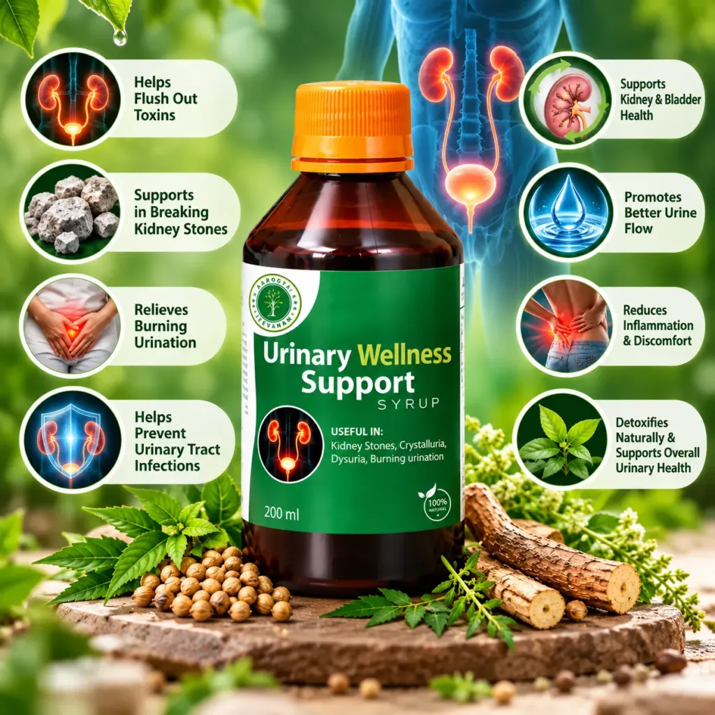 Ayurvedic Urinary Wellness Syrup Infographic