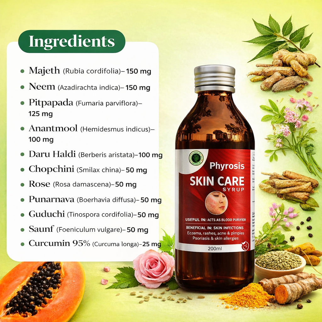 Phyrosis Skin Care Herbal Syrup – Natural Relief for Psoriasis & Eczema