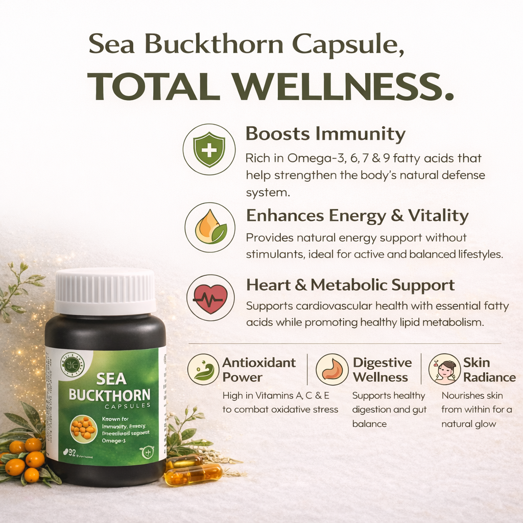 Sea Buckthorn Capsules – Skin, Immunity & Antioxidant Support