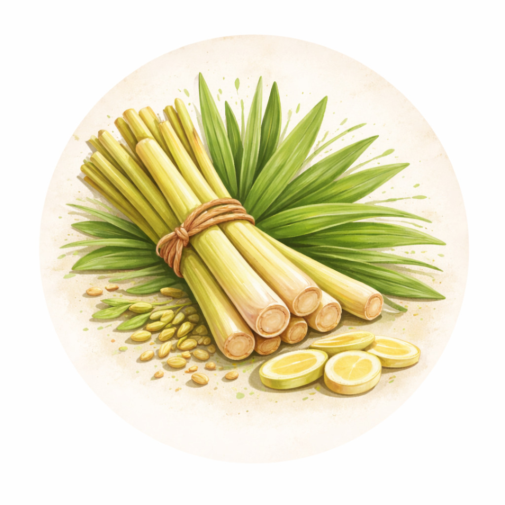 100% dried lemongrass stalks and leaves