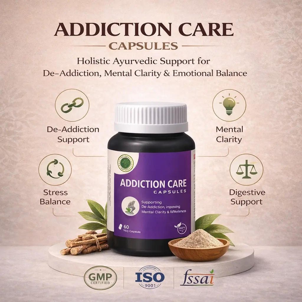Addiction Care Capsules – Ayurvedic Support for De-Addiction & Mental Clarity