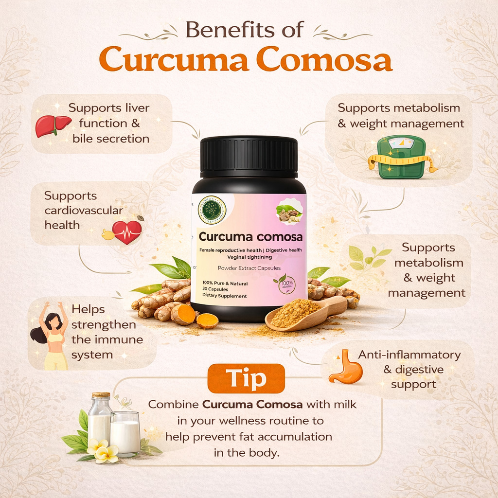 Curcuma Comosa Capsules - Supports Balance, Comfort & Feminine Wellness