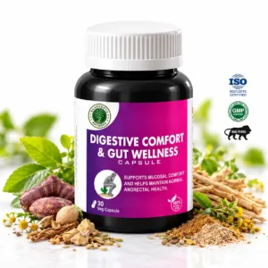 Digestive Comfort Herbal Supplement Bottle