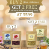 Buy 2 Get 2 FREE: Premium Herbal Tea Combo (Blue, Hibiscus, Chamomile, Lemongrass) (25 gm*4)