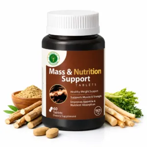Natural Mass Nutrition Supplement Bottle