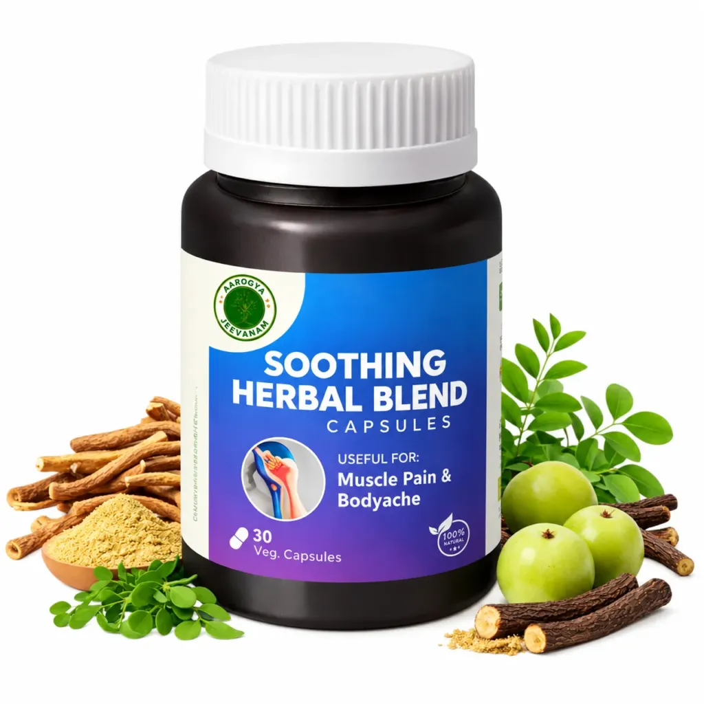 Soothing Herbal Blend Supplement Bottle