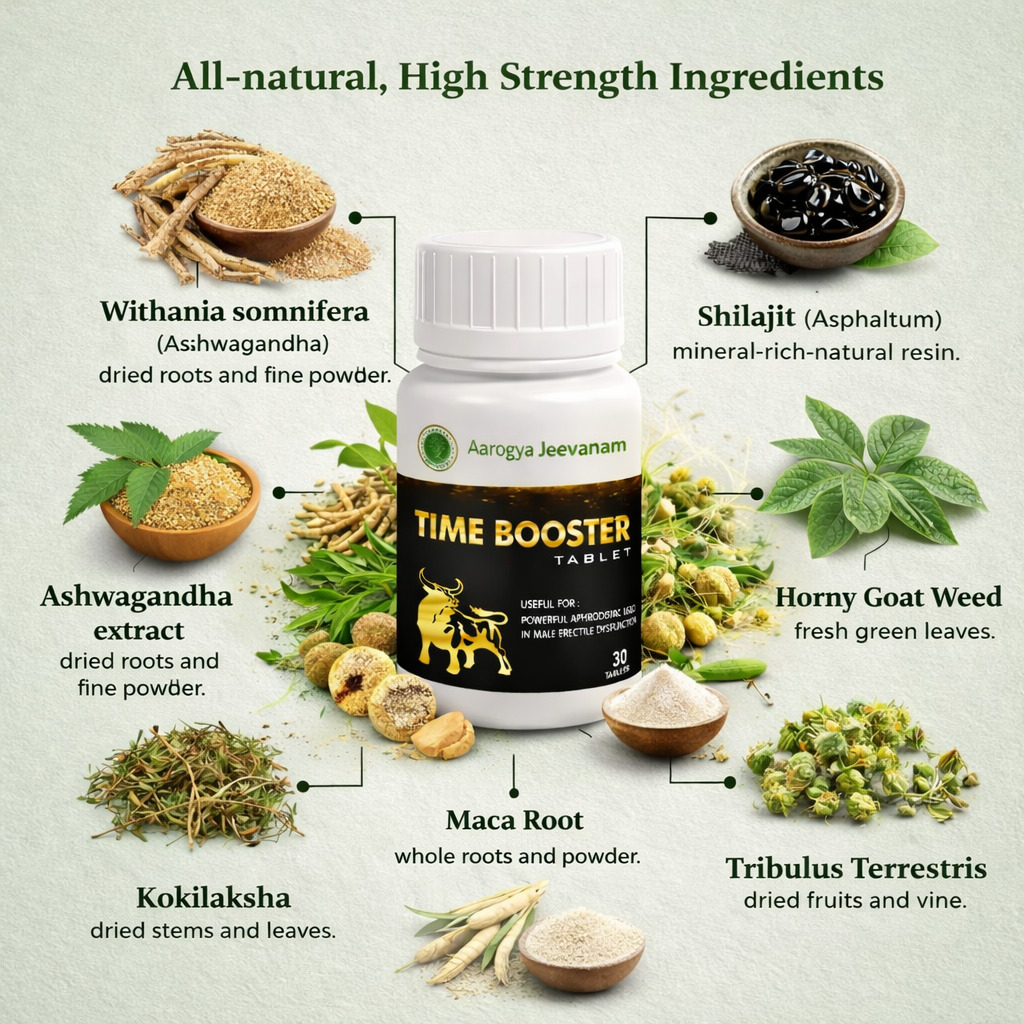 Time Booster Tablets – Traditional Ayurvedic Energy Support
