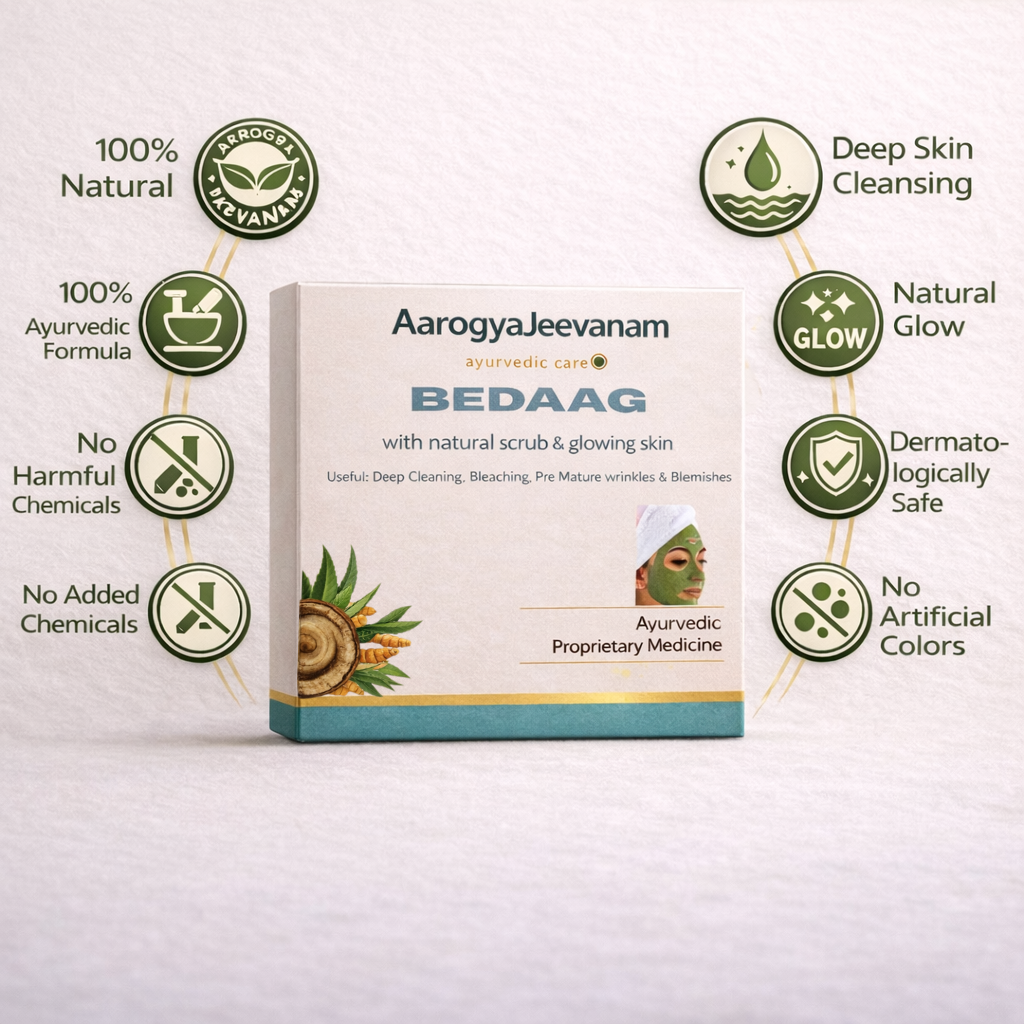 Bedaag Herbal Ubtan Face Scrub – Neem, Manjistha & Multani Mitti for Clear, Glowing Skin (50 gm)