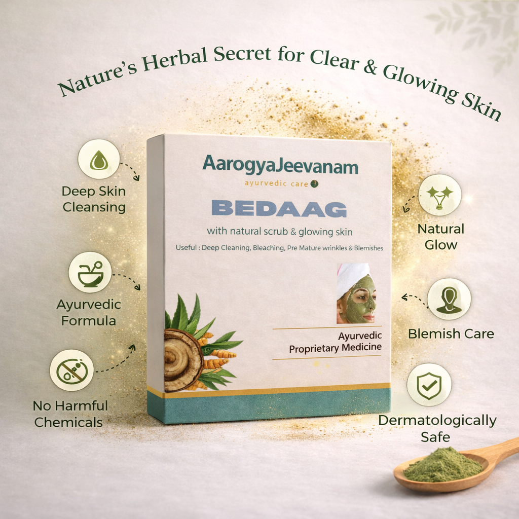Bedaag Herbal Ubtan Face Scrub – Neem, Manjistha & Multani Mitti for Clear, Glowing Skin (50 gm)