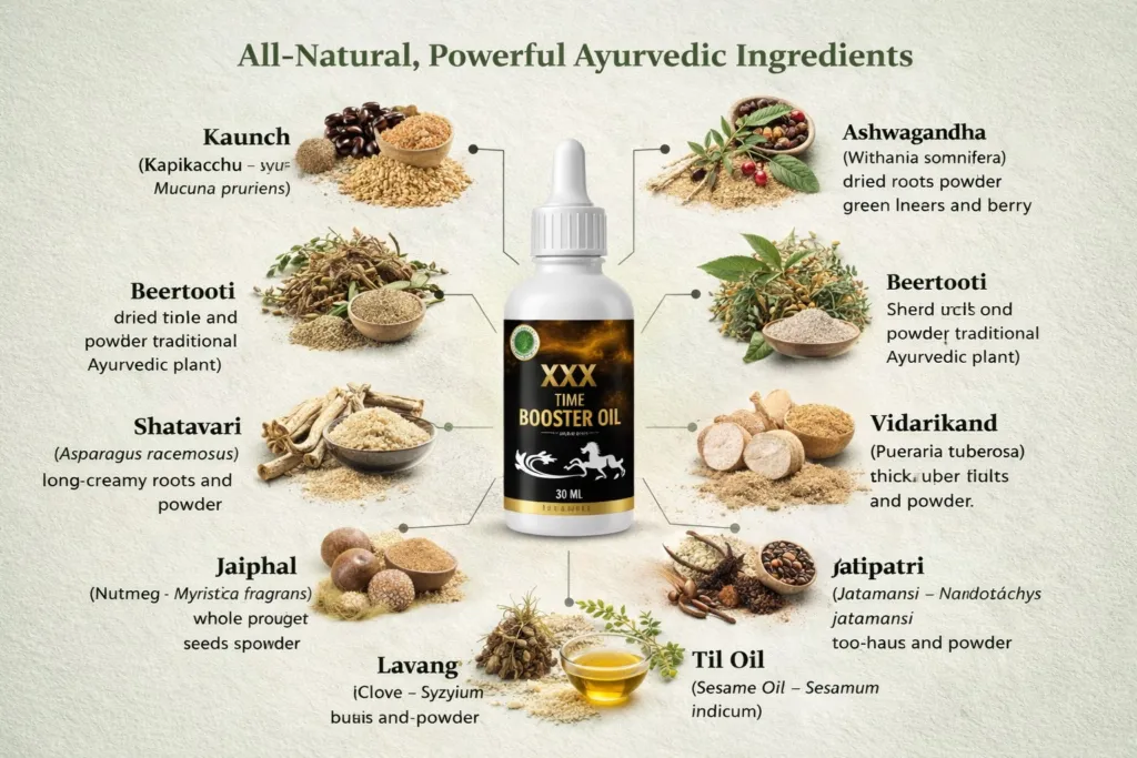 XXX Time Booster Oil – Herbal Vitality & Performance Support
