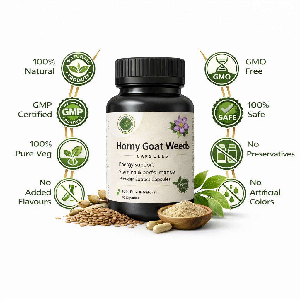 Horny Goat Weed Capsules – Herbal Vitality Supplement