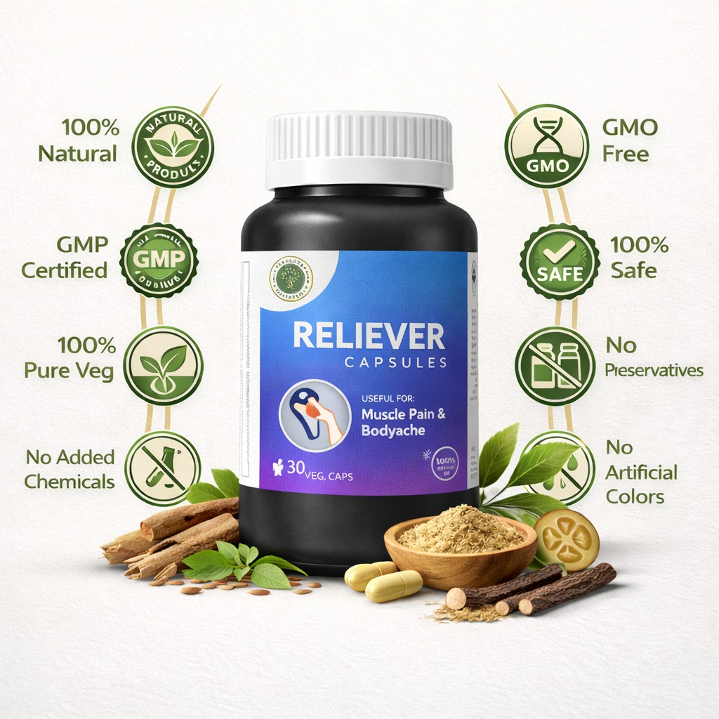 Reliever Capsules – Herbal Pain Support