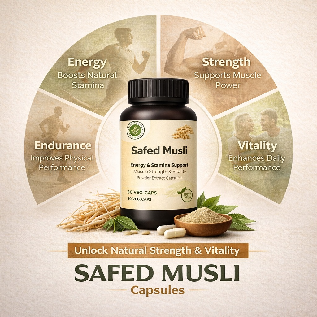 Safed Musli Capsules – Natural Strength & Stamina Support