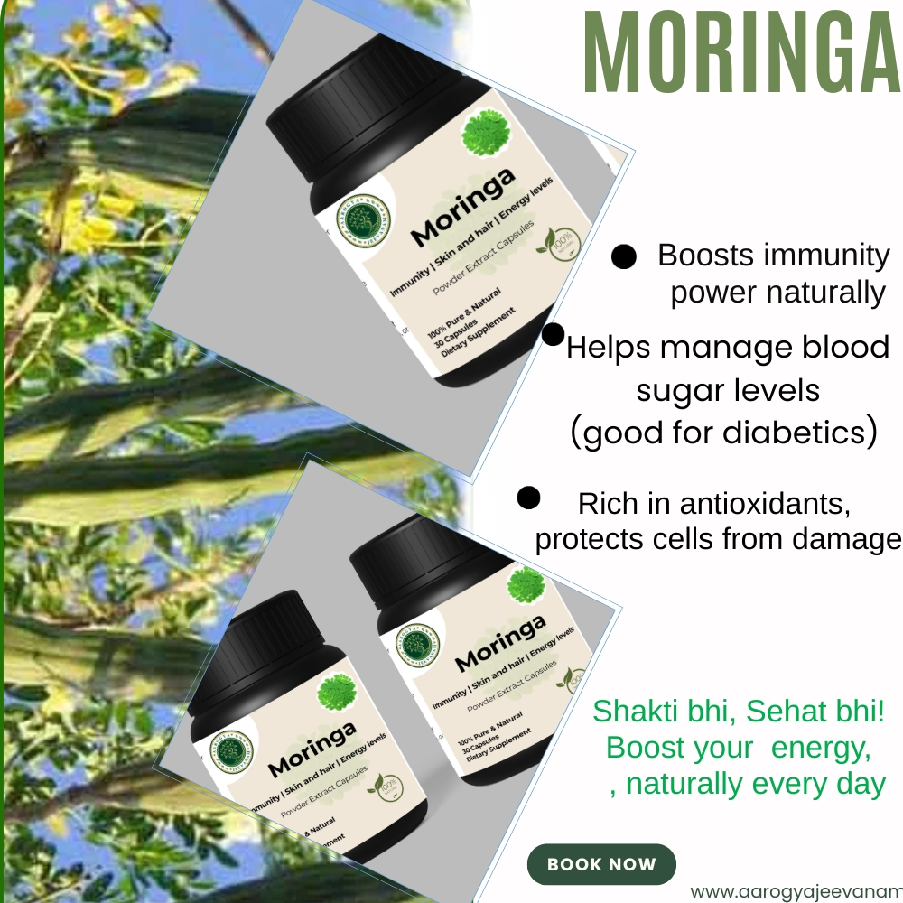Moringa Capsules - Buy 1 Get 1 Free (30 + 30 VEG. CAPS)