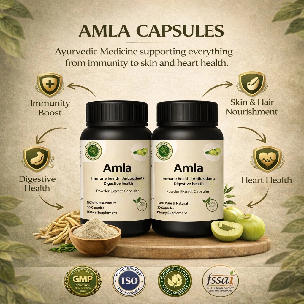 Amla Extract Capsules – Immune & Digestive Health Support (30 Veg Caps)
