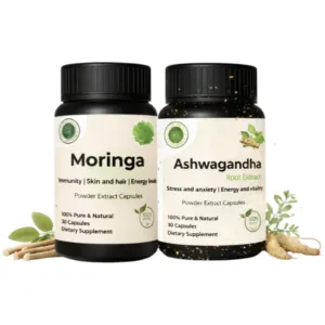 Ashwagandha & Moringa Capsules – Stress & Energy Support