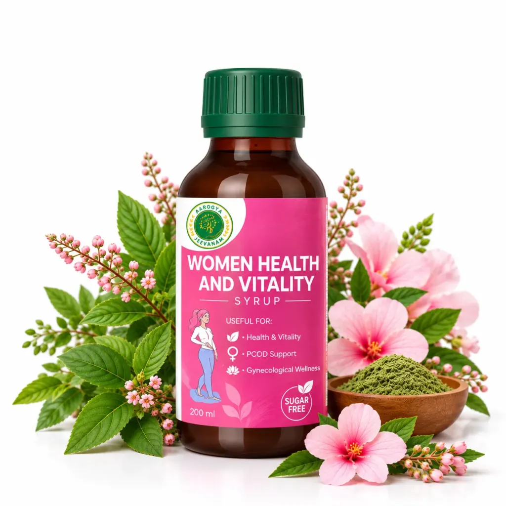 Ayurvedic Womens Wellness Syrup Display
