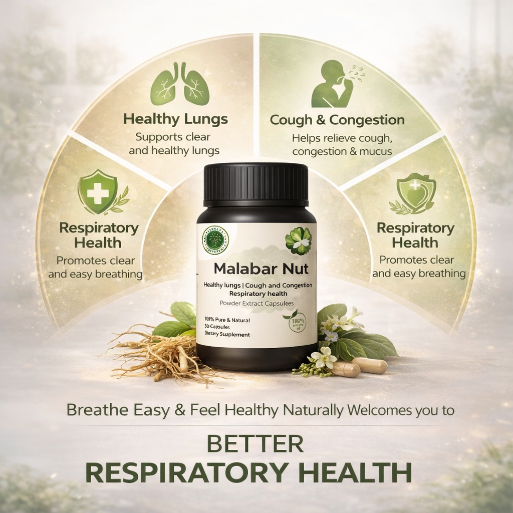 Malabar Nut Capsules – Natural Respiratory Support