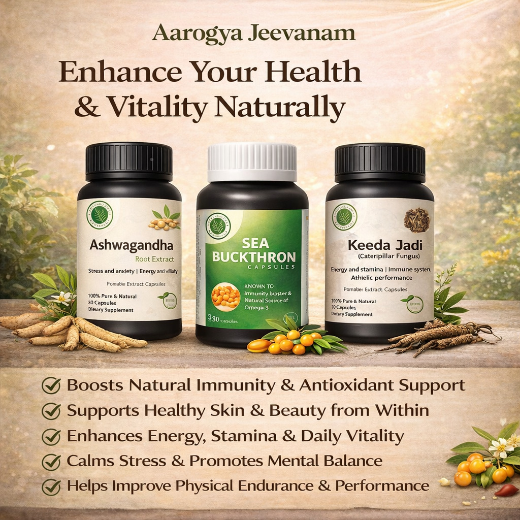 Ultimate Strength Combo – Ashwagandha, Keeda Jadi & Sea Buckthorn