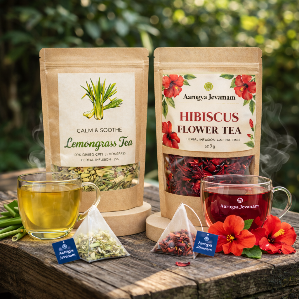 Hibiscus & Lemongrass Tea Combo – Natural Detox & Wellness