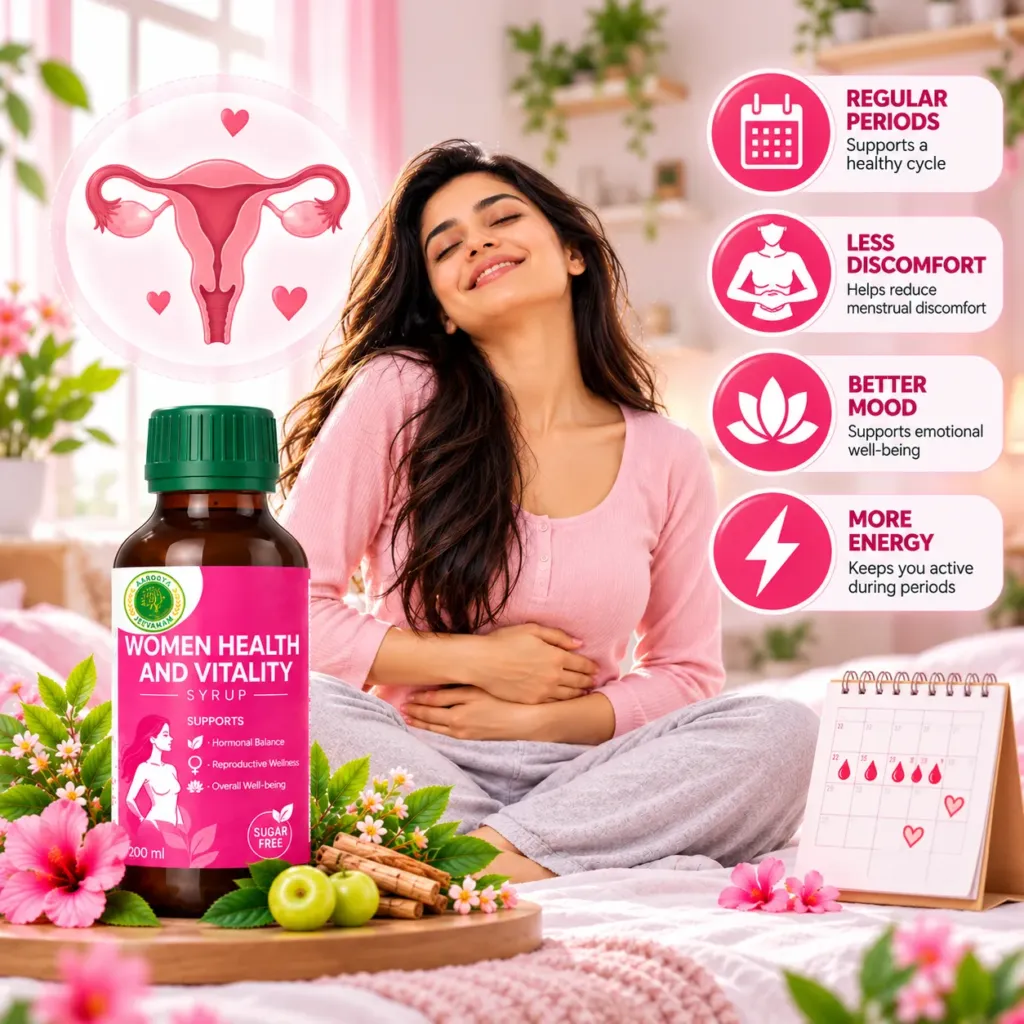 Pink Womens Wellness Syrup Advertisement