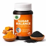 Sugar Balance Supplement Bottle with Natural Ingredients