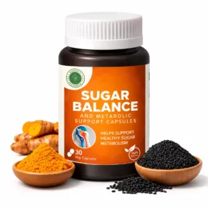 Sugar Balance Supplement Bottle with Natural Ingredients