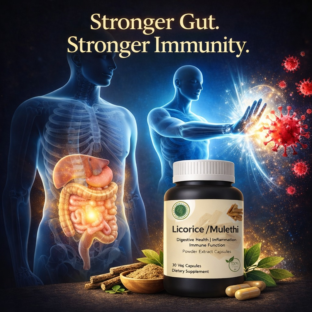 Mulethi (Licorice) Capsules – Natural Throat & Immunity Support