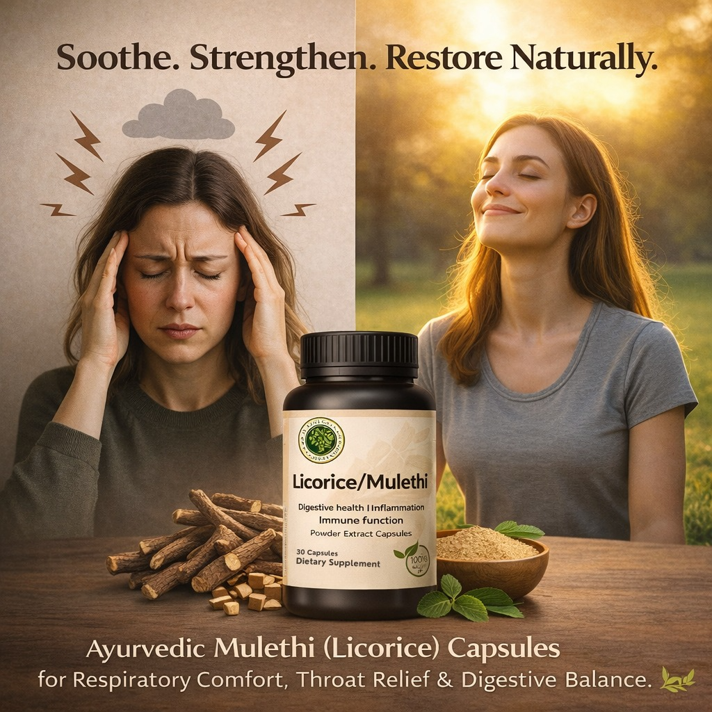 Mulethi (Licorice) Capsules – Natural Throat & Immunity Support