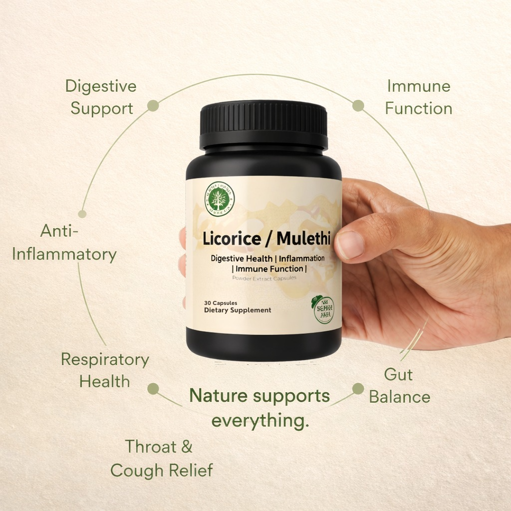 Mulethi (Licorice) Capsules – Natural Throat & Immunity Support