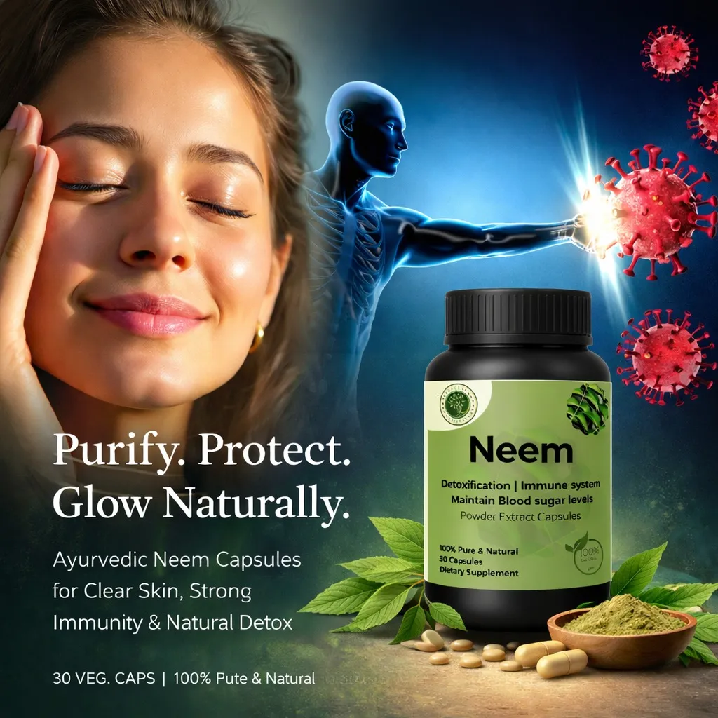 Neem Capsules – Natural Blood Purifier & Skin Support