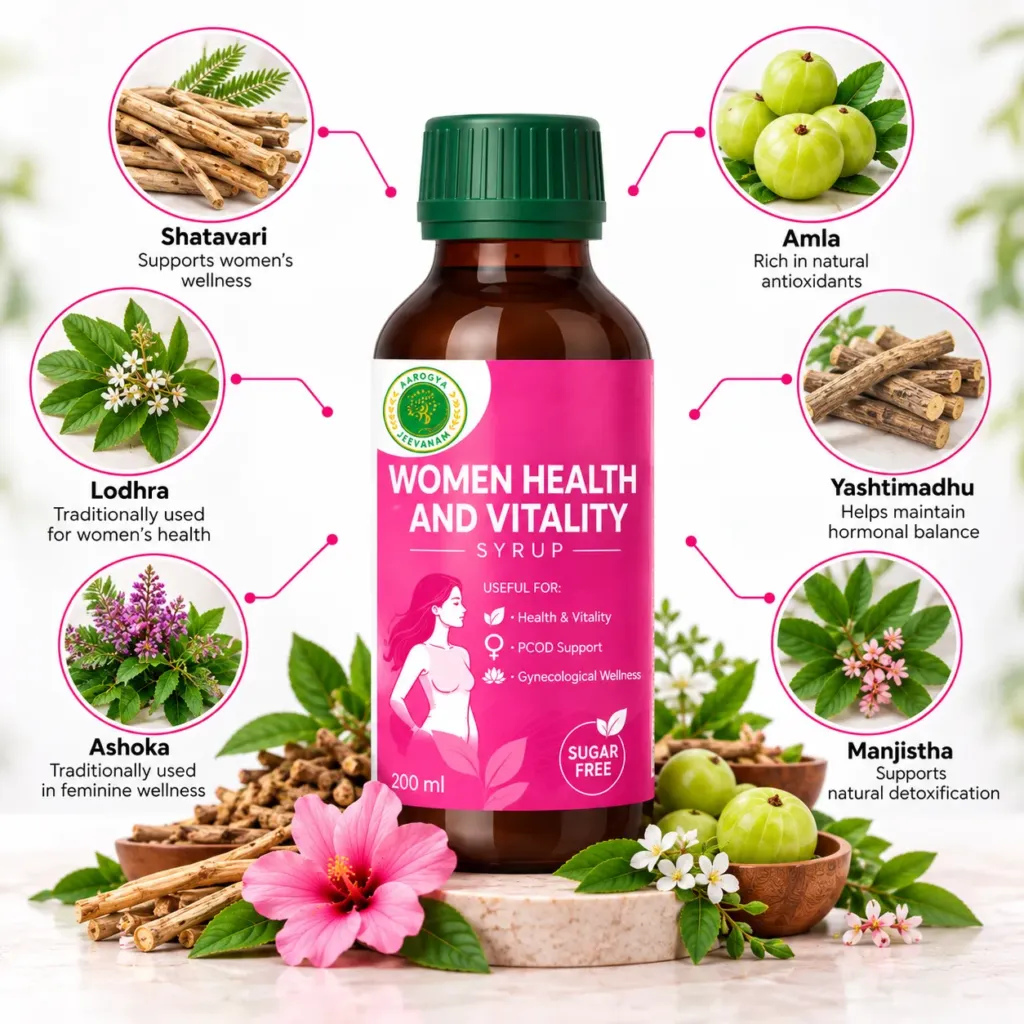 Womens Wellness Herbal Syrup Infographic