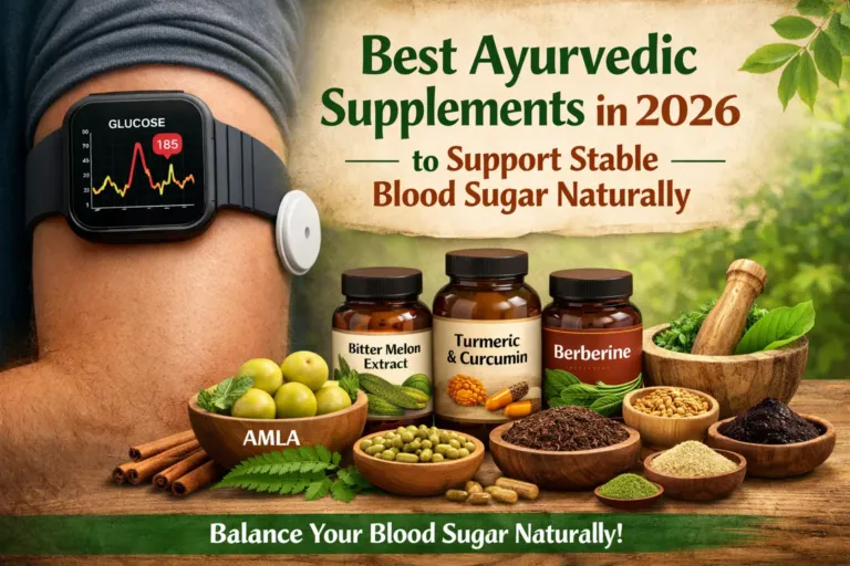 CGM Showing Glucose Spikes Best Ayurvedic Supplements in 2026 to Support Stable Blood Sugar Naturally