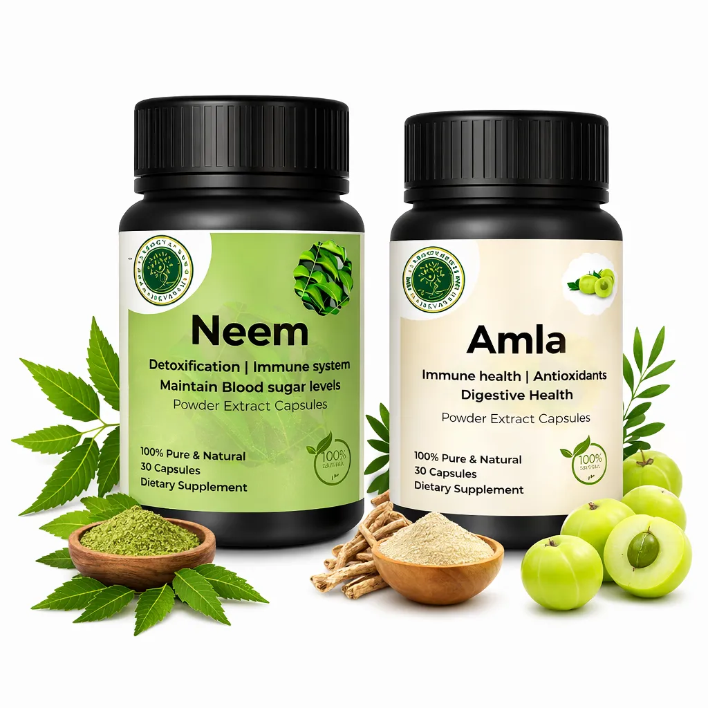 Neem and Amla Capsules – Ayurvedic Skin, Detox & Immunity Formula