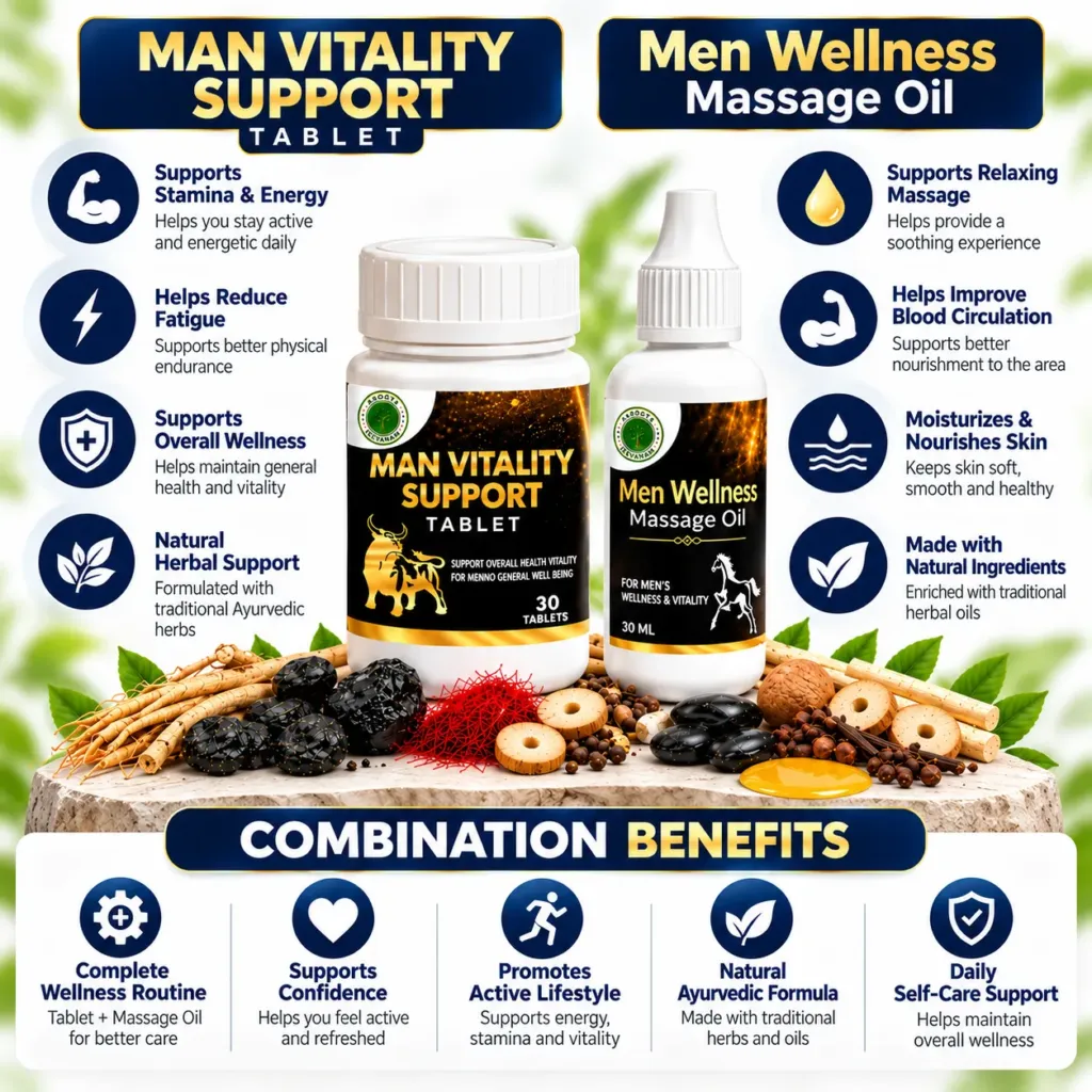 Man Vitality Support Combo – Natural Energy & Stamina Support